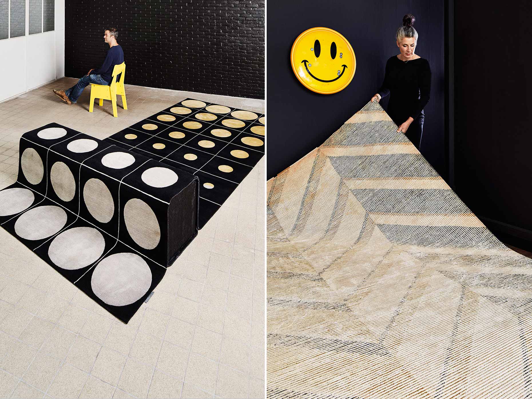 Dutch designers Piet Hein Eek and Jeannine Eek for Ice international carpets